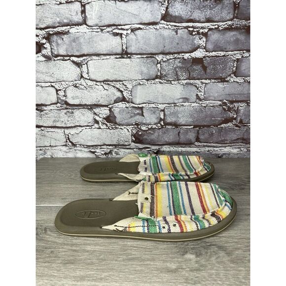 Sanuk You Got My Back Canvas Slip On Multicolor Mules Womens sz 10M US/41EU - Picture 4 of 16